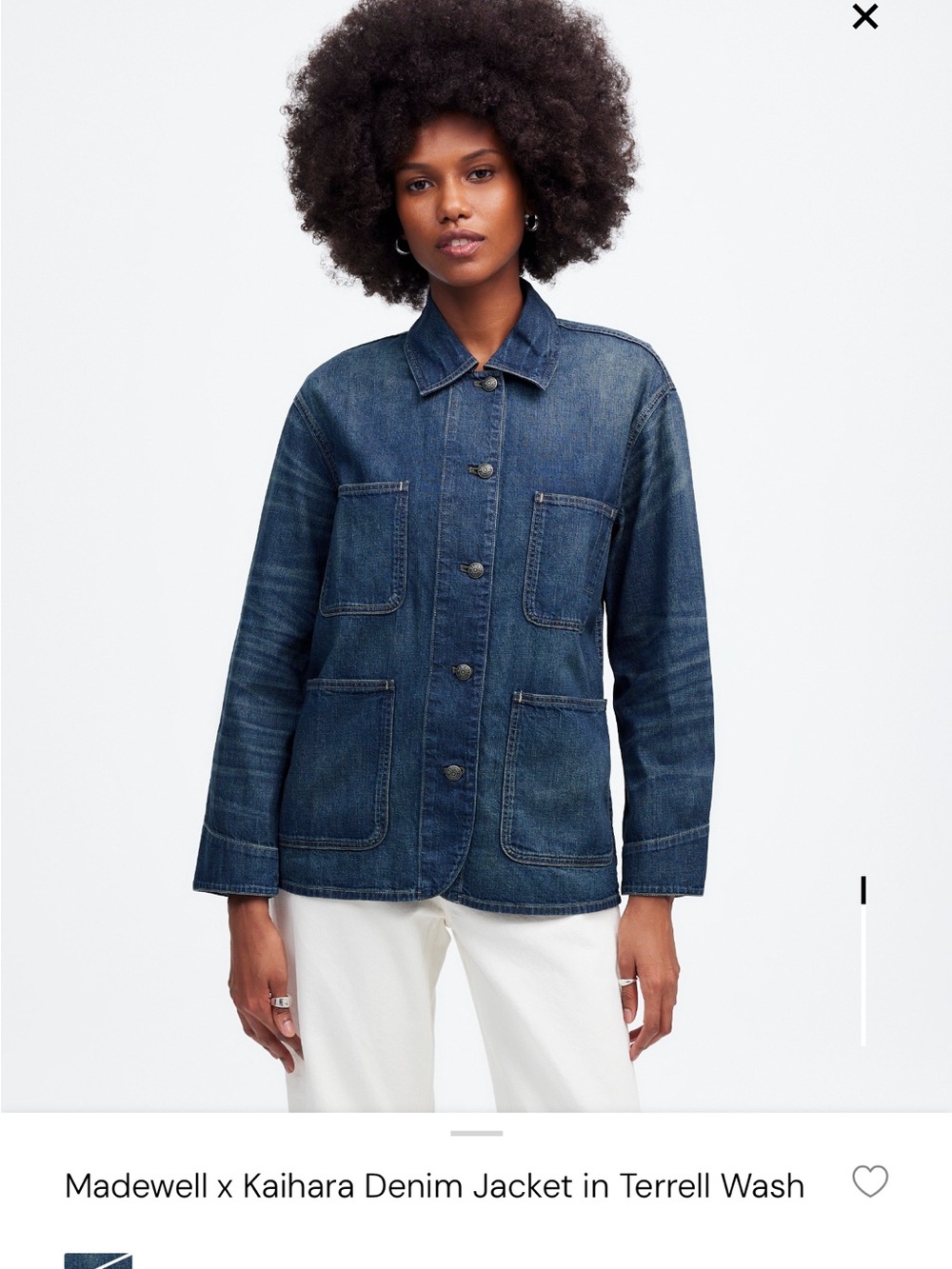 Madewell x Kaihara denim jean jacket